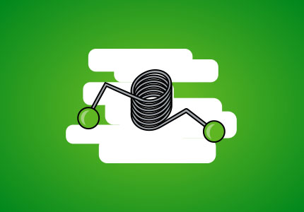 Deurdranger met groene achtergrond