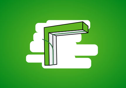 Tochstrip met groene achtergrond