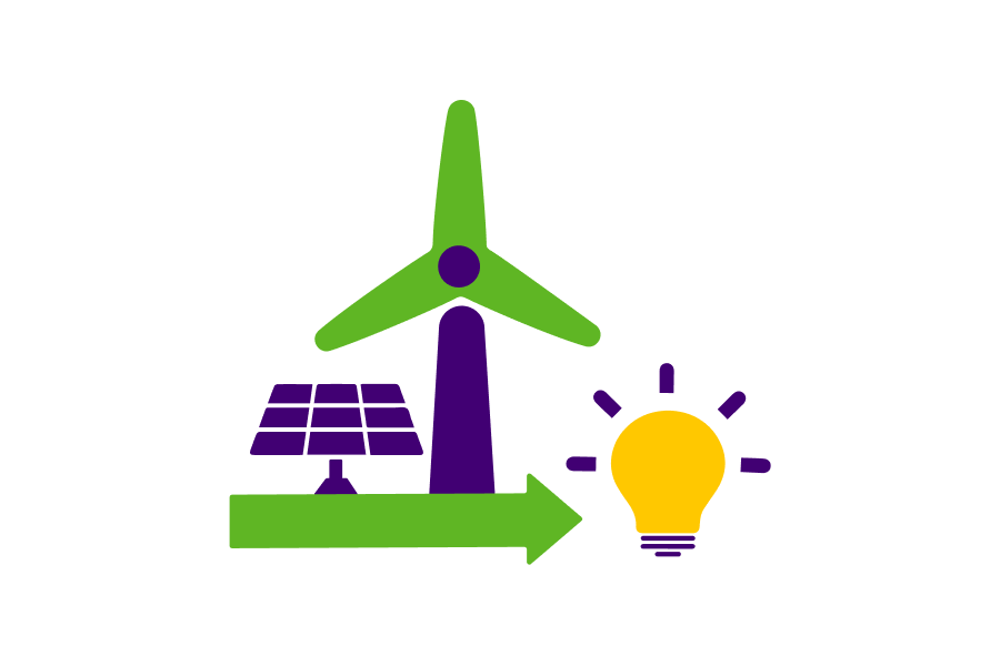 Duurzame energie windmolen icoon