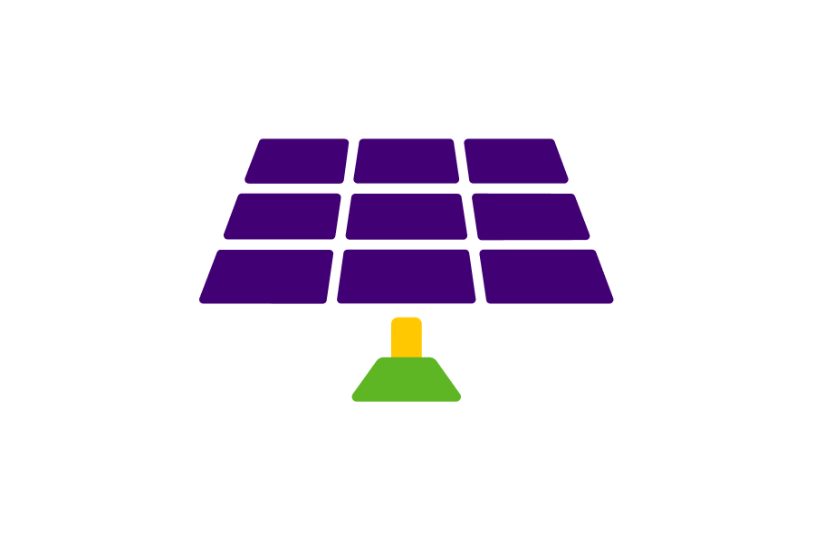 icoon zonnepaneel wit