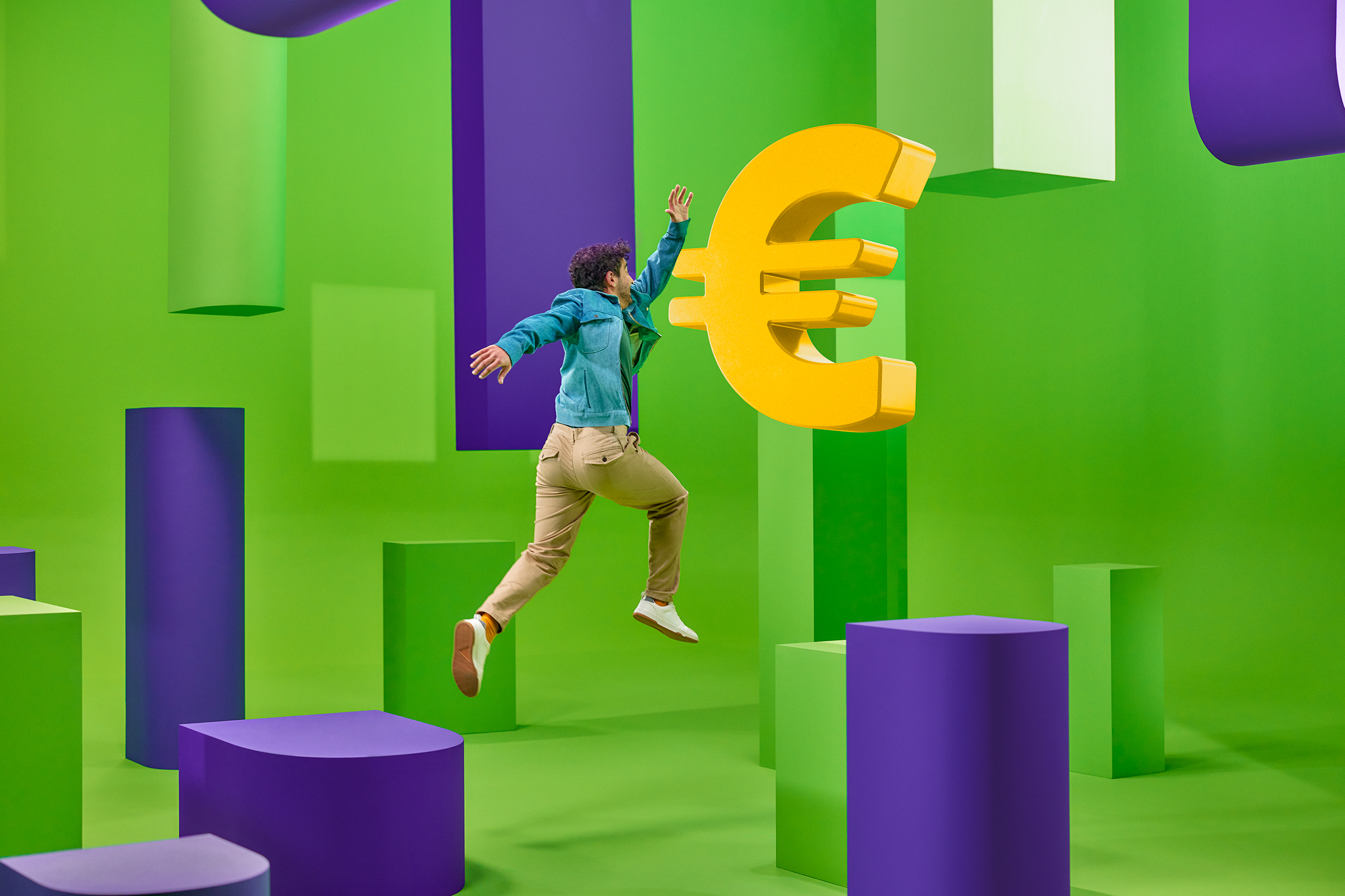 Euro teken vast energie contract