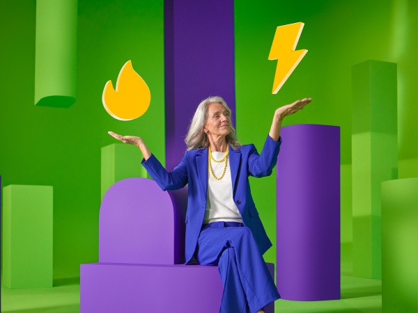 Vrouw met licht en vuur icoon vergelijken